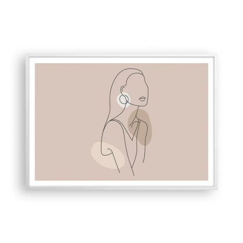 Plakat w białej ramie - Ikona dziewczęcości - 100x70 cm