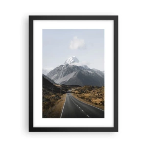 Plakat w czarnej ramie - Droga do serca gór - 30x40 cm