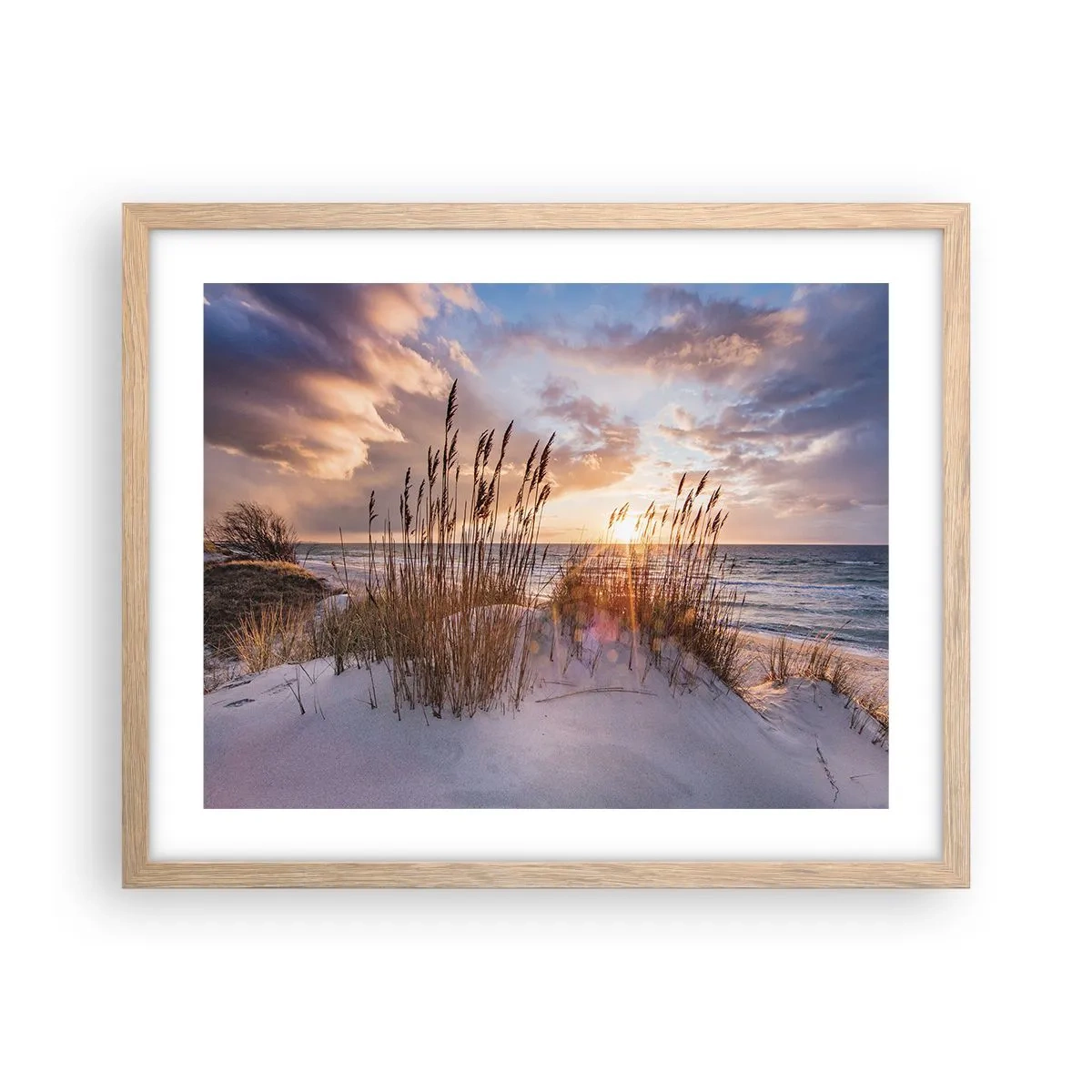 Plakat w ramie jasny dąb - Pożegnanie słońca i wiatru - 50x40 cm