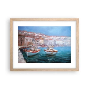 Plakat w ramie jasny dąb - Włoska zatoka - 40x30 cm