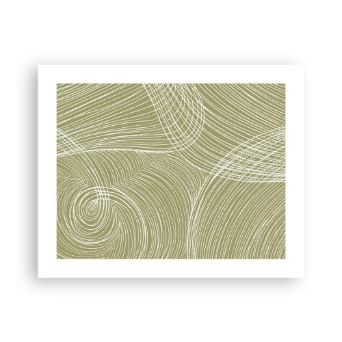 Plakat - Abstrakcja misterna w bieli - 50x40 cm