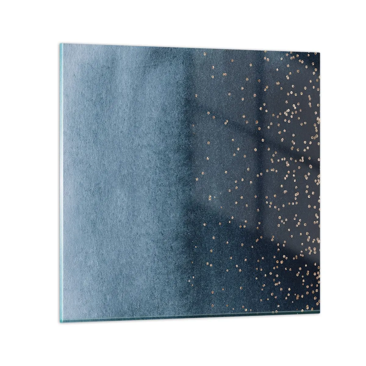 Obraz na szkle - Kompozycja – niebieskie fazy - 60x60 cm