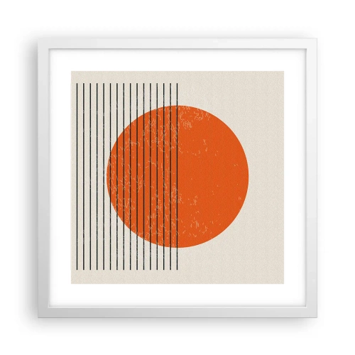 Plakat w białej ramie - Zawsze słońce - 40x40 cm