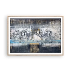 Plakat w ramie jasny dąb - Jak po lodzie, jak po grudzie - 100x70 cm