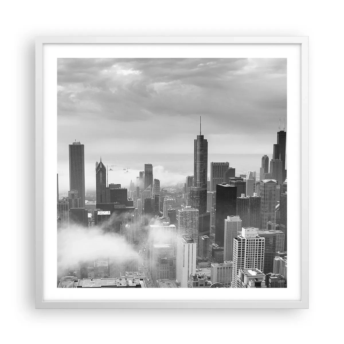 Plakat w białej ramie - Pejzaż amerykański - 60x60 cm