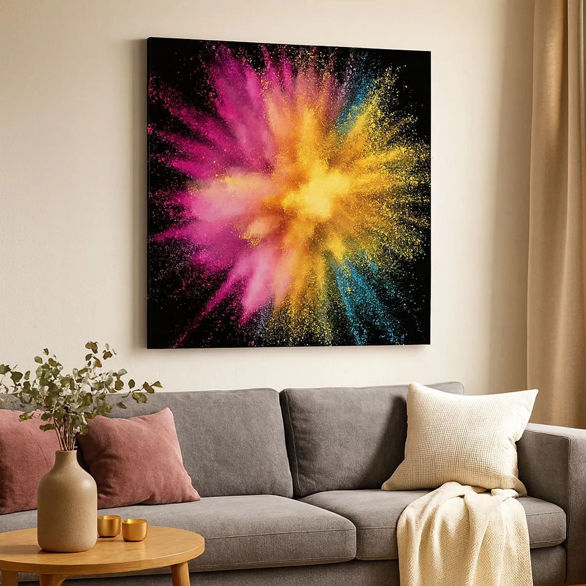 Obraz na płótnie - Narodziny barw  - 30x30 cm