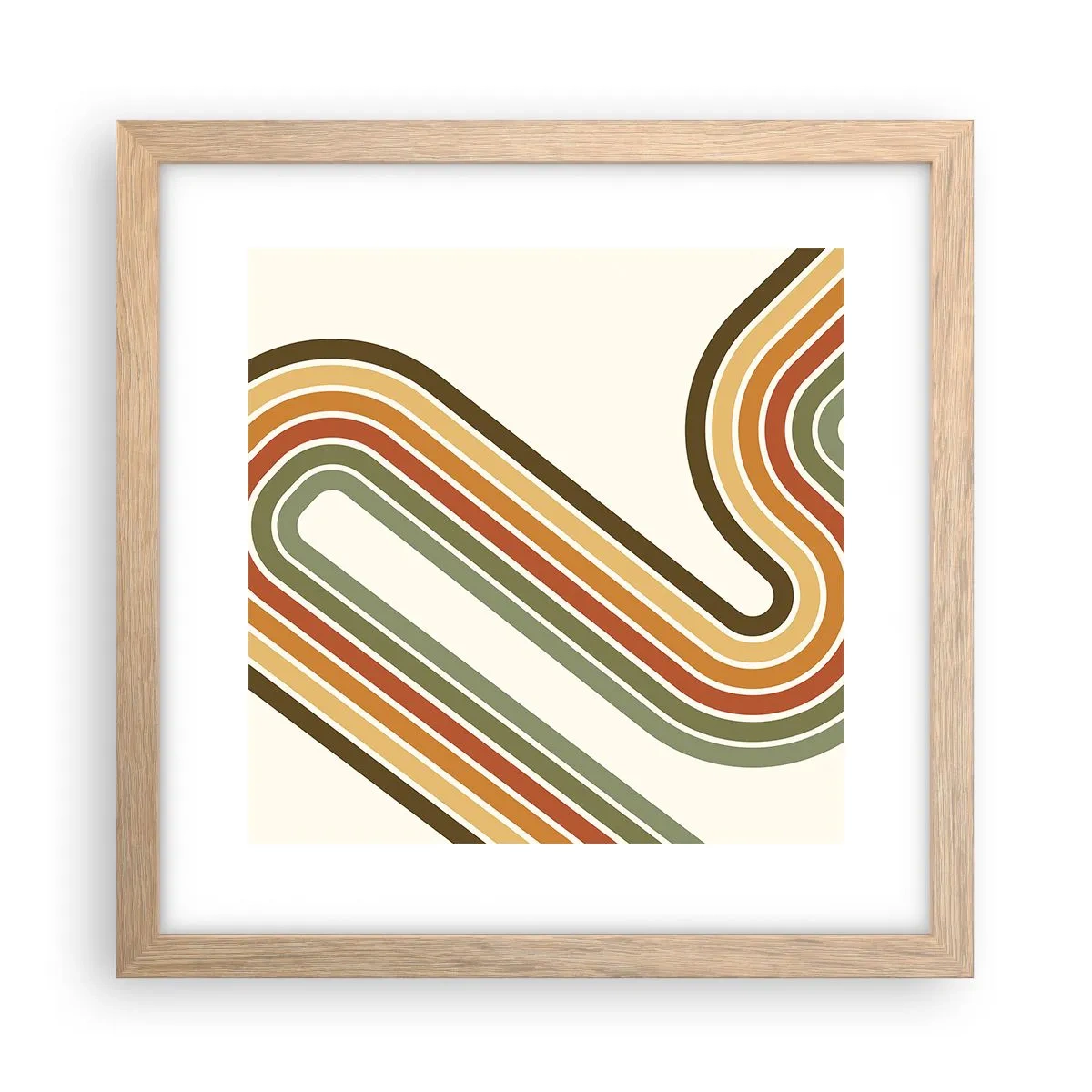 Plakat w ramie jasny dąb - Zygzakiem do celu - 30x30 cm