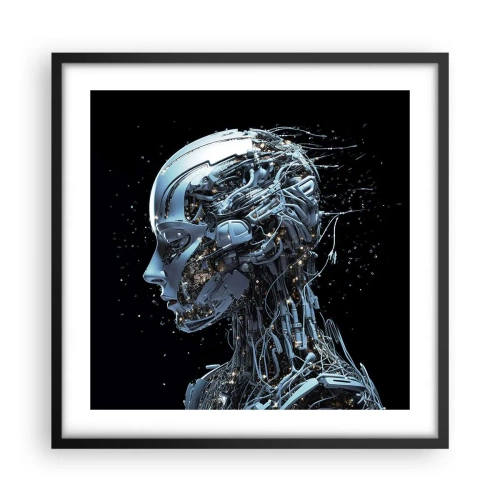 Plakat w czarnej ramie - Technologia jest kobietą - 50x50 cm