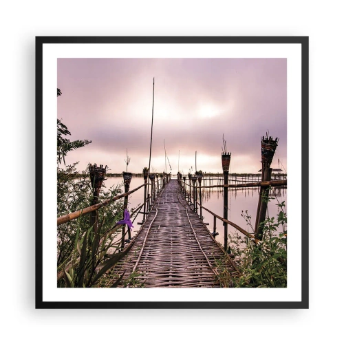 Plakat w czarnej ramie - Spokój i cisza Azji - 60x60 cm