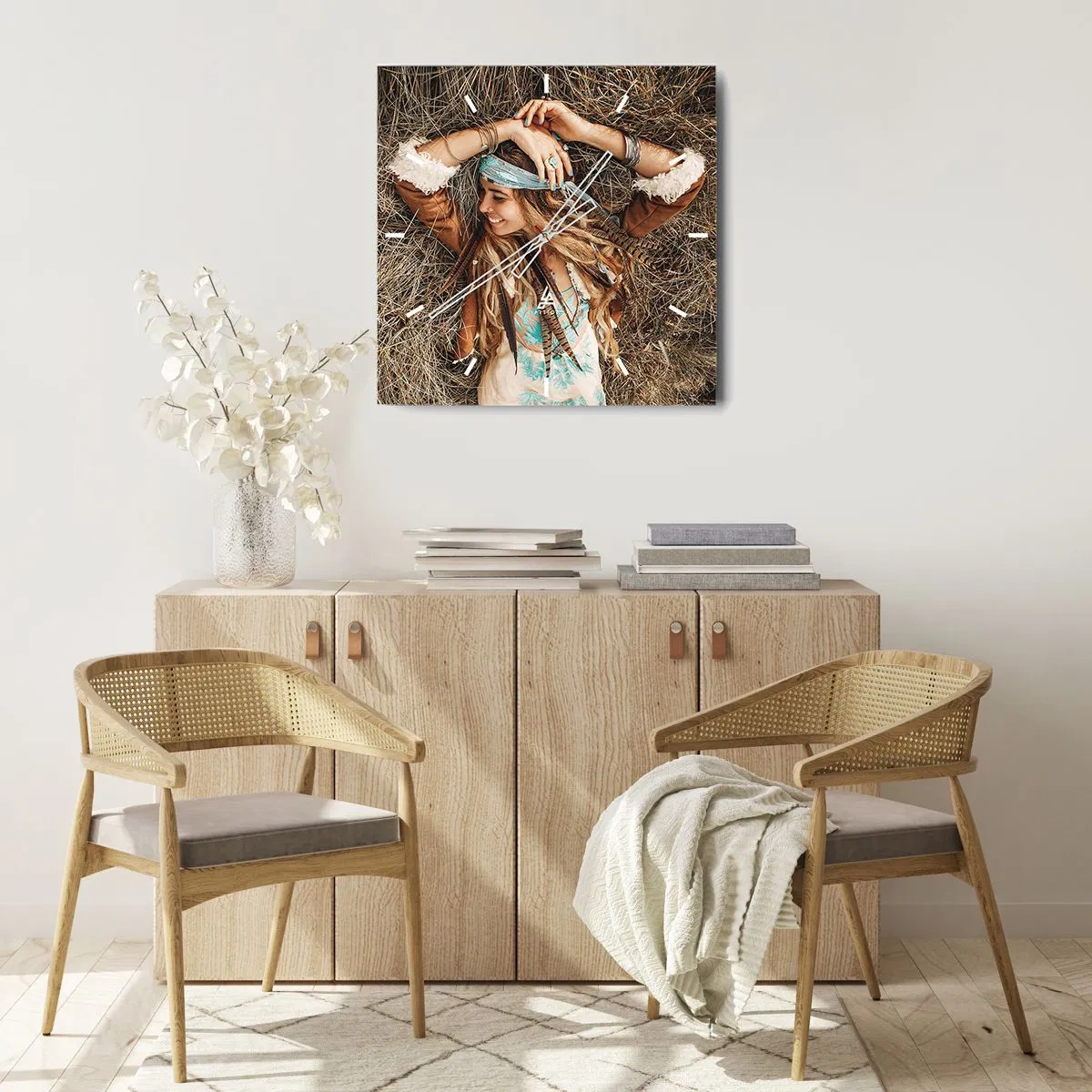 Zegar ścienny - W drodze do lata miłości - 40x40 cm