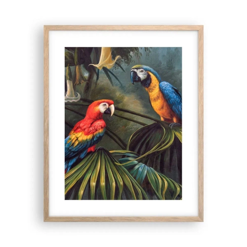 Plakat w ramie jasny dąb - Romantyzm w tropikach - 40x50 cm