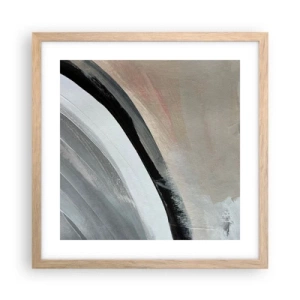 Plakat w ramie jasny dąb - Kompozycja: łuk czerni i szarości - 40x40 cm