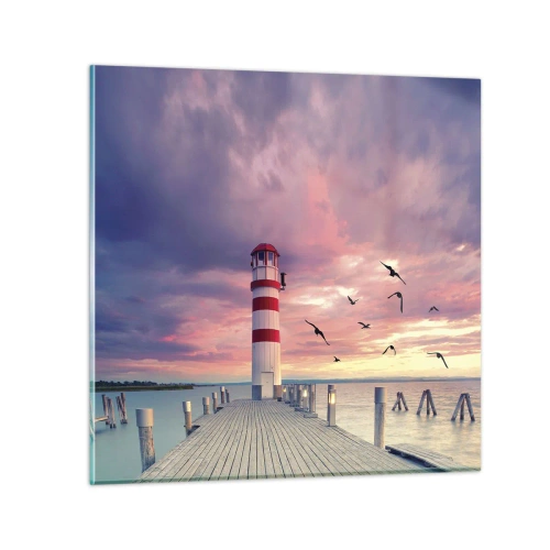 Obraz na szkle - Pora do portu - 60x60 cm