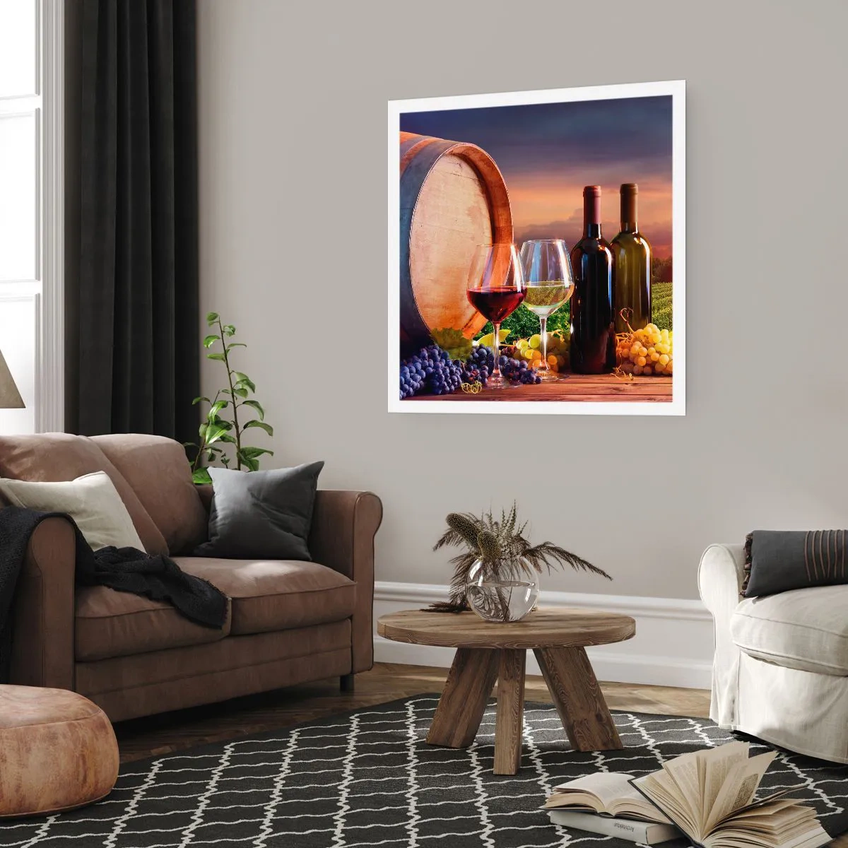 Plakat - Tu życie ma smak - 50x50 cm