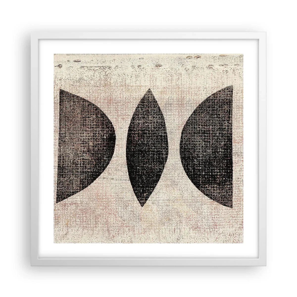 Plakat w białej ramie - Etniczna abstrakcja - 50x50 cm