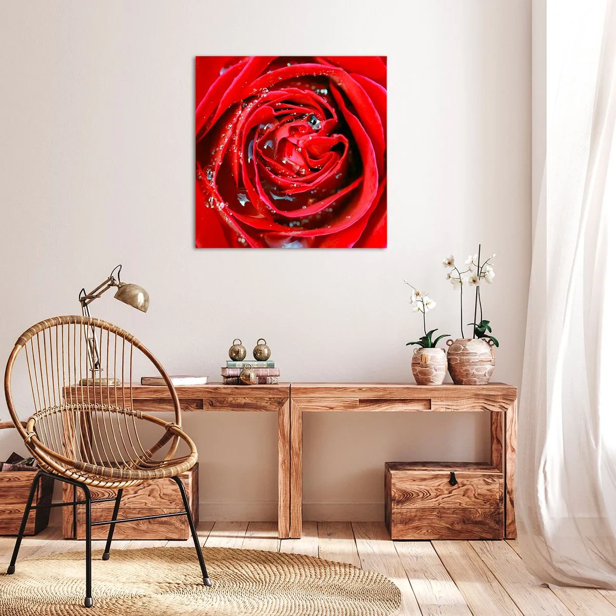 Obraz na płótnie - W kroplach rosy - 40x40 cm