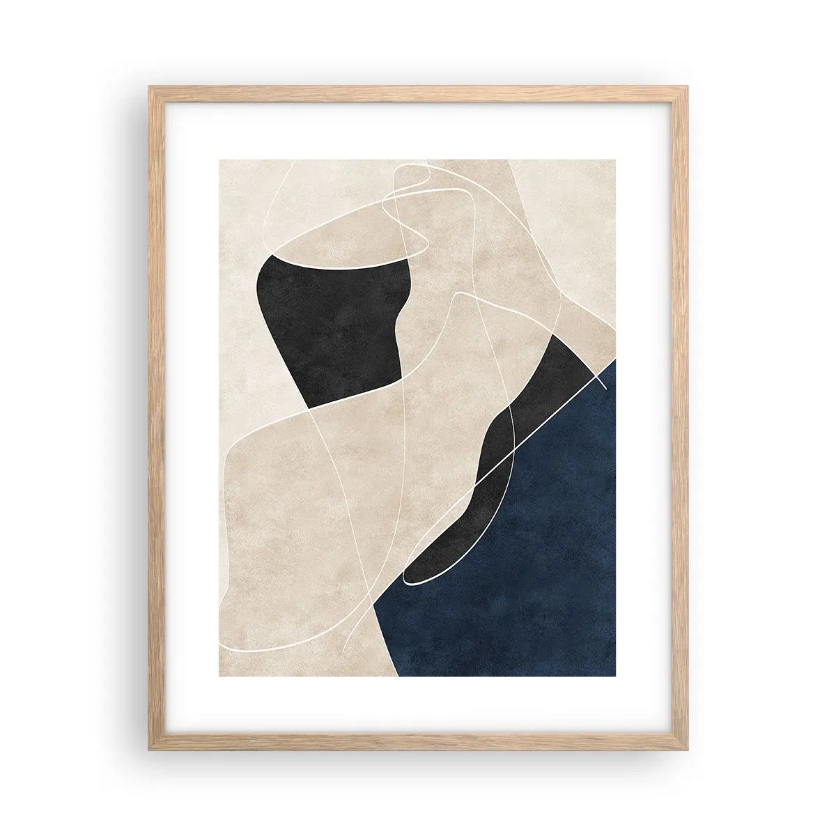 Plakat w ramie jasny dąb - Kompozycja abstrakcyjna – kontrast barw - 40x50 cm