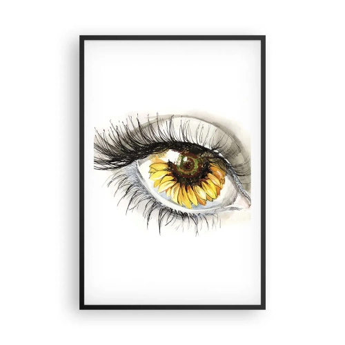 Plakat w czarnej ramie - Spojrzenie gorące jak lato - 61x91 cm