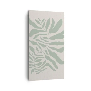 Obraz na płótnie - Szmaragdowa gałązka - 45x80 cm