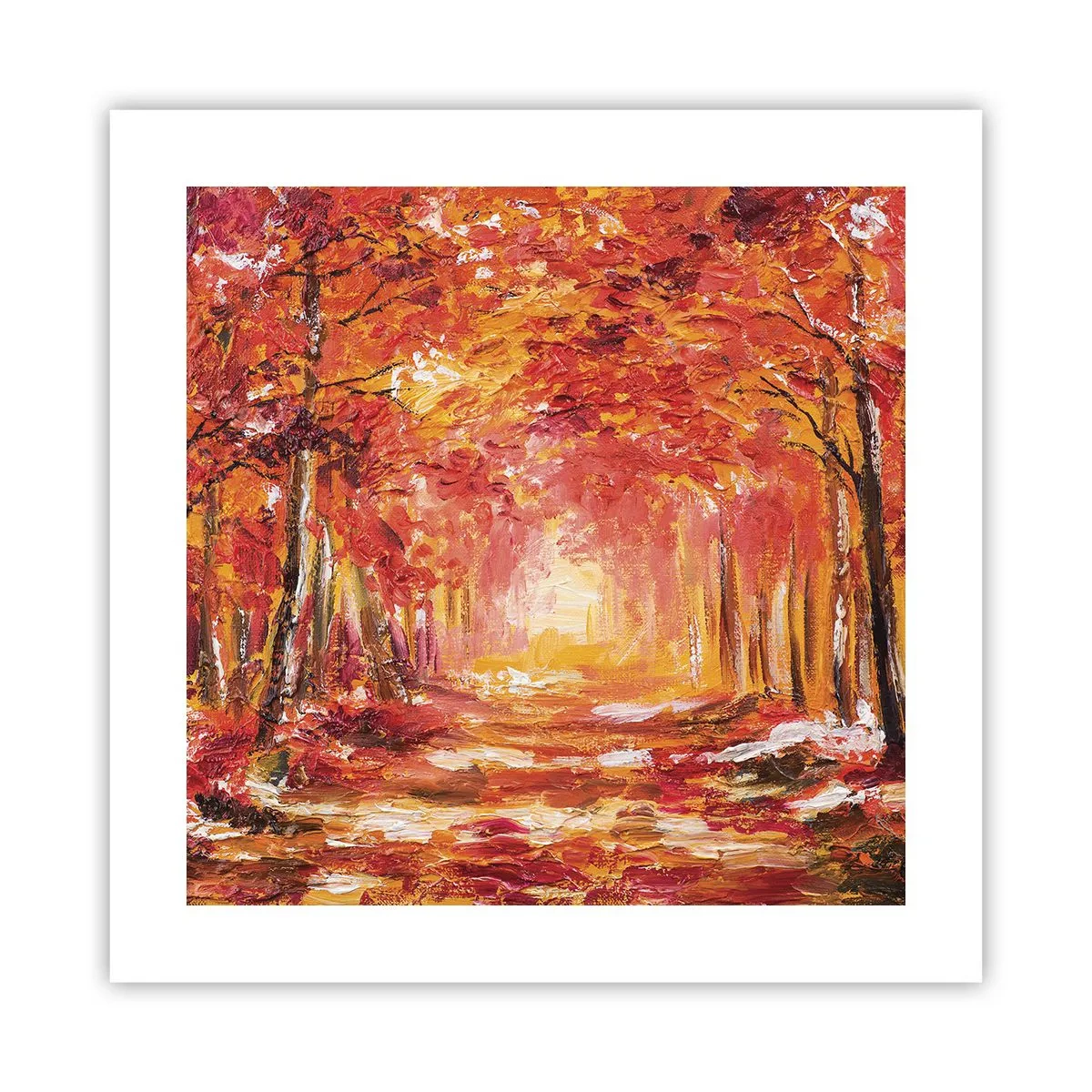 Plakat - Miedziany las - 40x40 cm