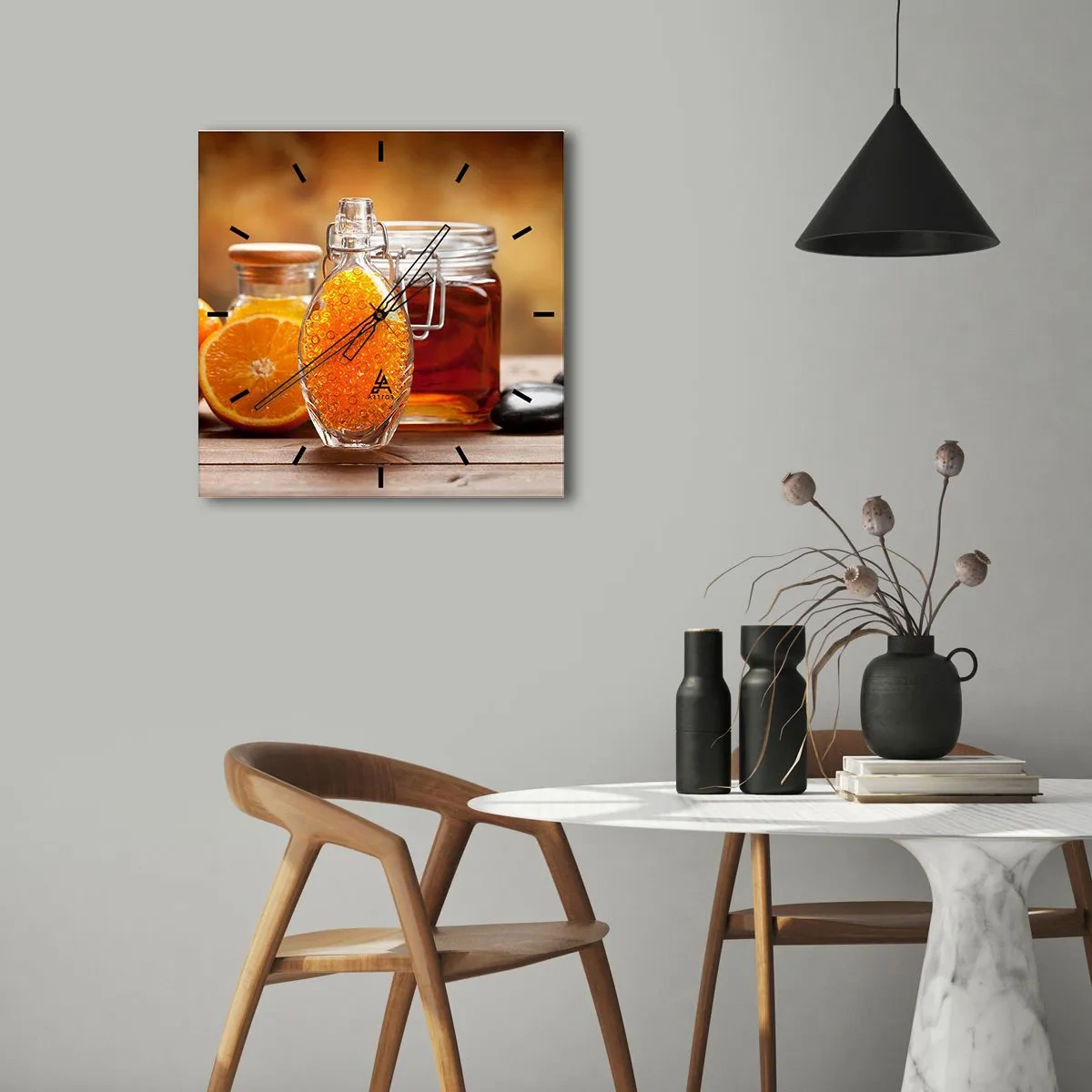 Zegar ścienny - Słoneczne smaki i aromaty - 40x40 cm