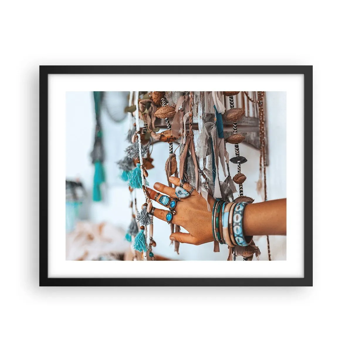 Plakat w czarnej ramie - Lokalne skarby - 50x40 cm