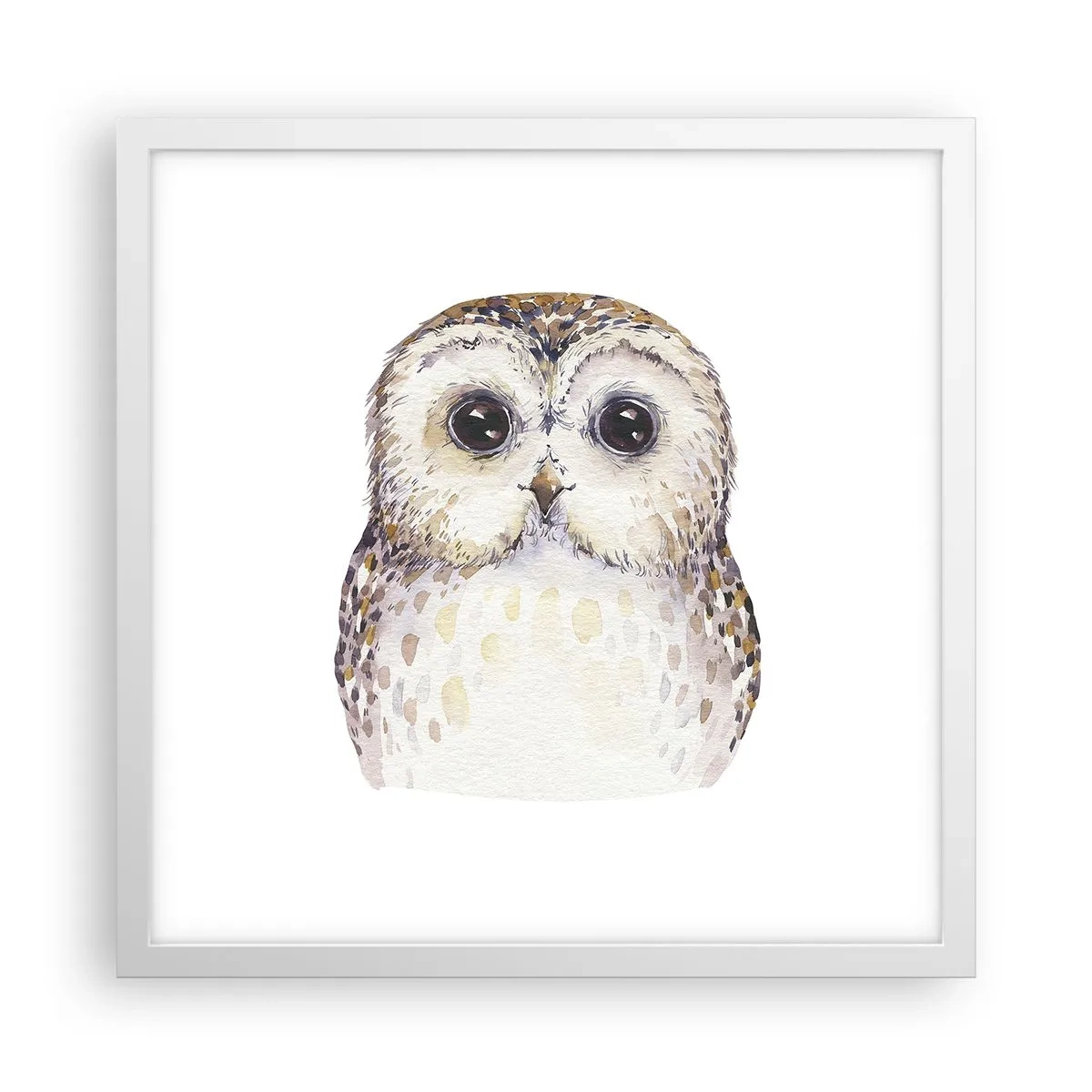 Plakat w białej ramie - Spójrz mi w oczy - 40x40 cm