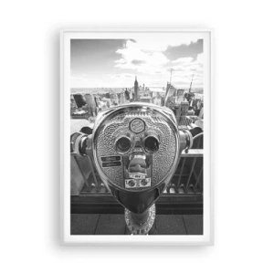 Plakat w białej ramie - Miasto nad miastami - 70x100 cm