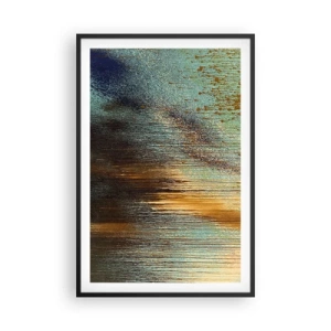 Plakat w czarnej ramie - Nieprzypadkowa barwna kompozycja - 61x91 cm