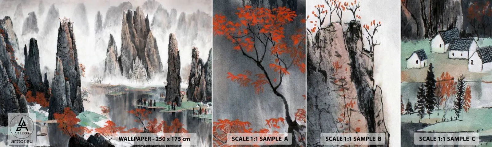 Fototapeta Próbka Samoprzylepna Deluxe Sticker - Potężni opiekunowie - Abstrakcja, Fantasy, Krajobraz - 100x30 cm