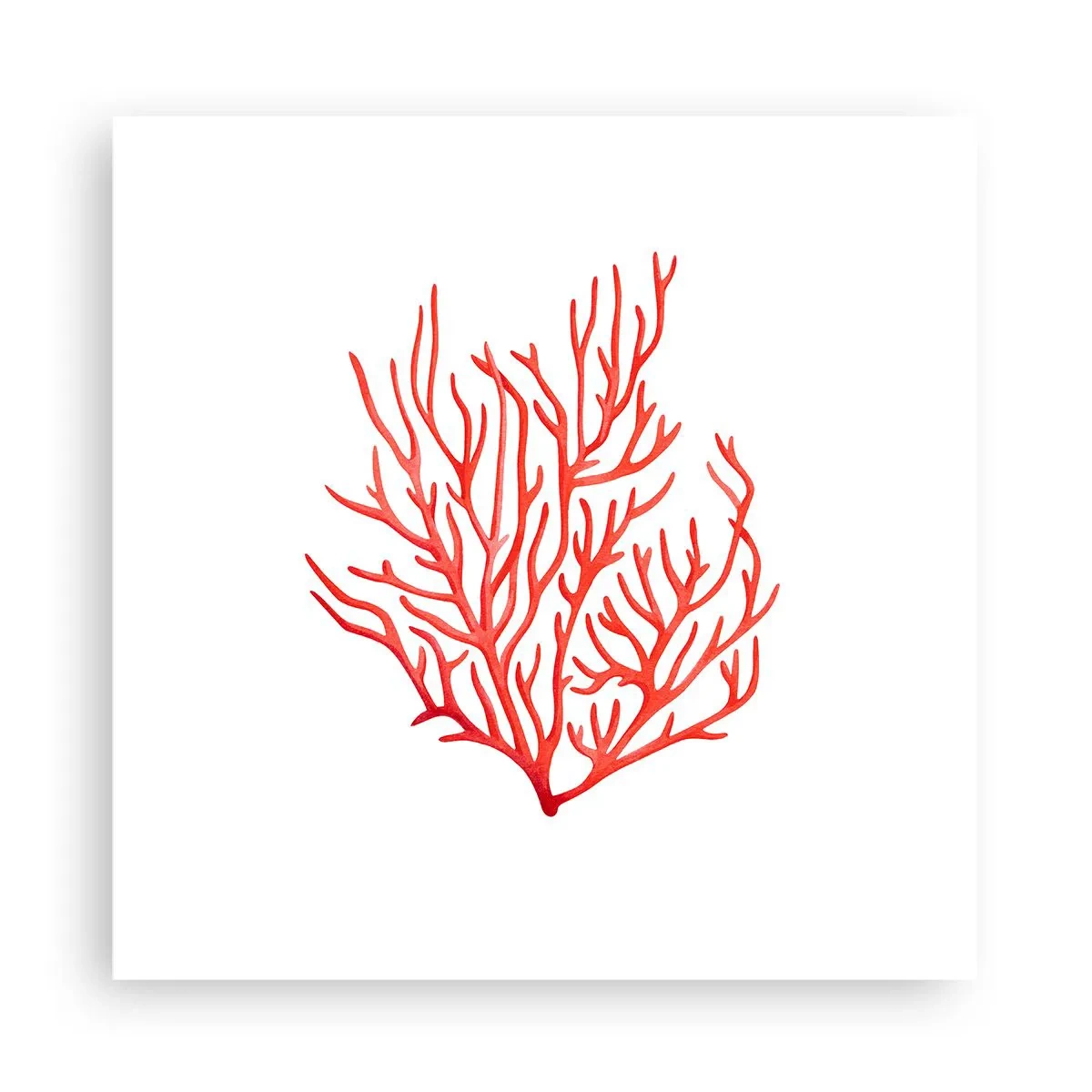 Plakat - Koralowy filigran - 30x30 cm