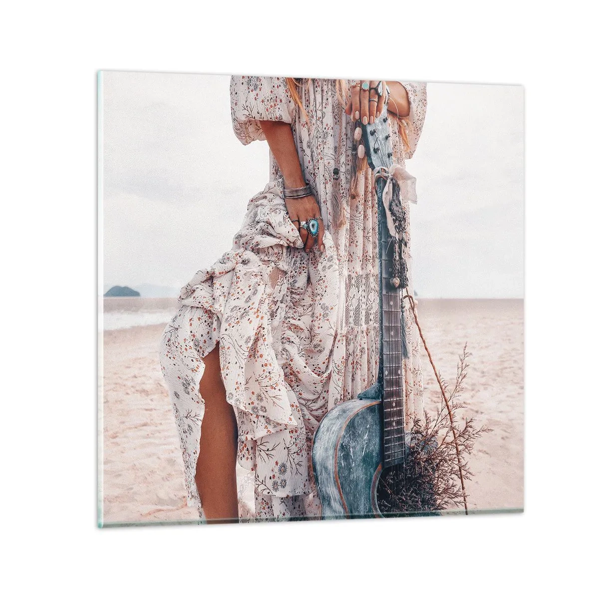 Obraz na szkle - Dzieci kwiaty w drodze - 70x70 cm