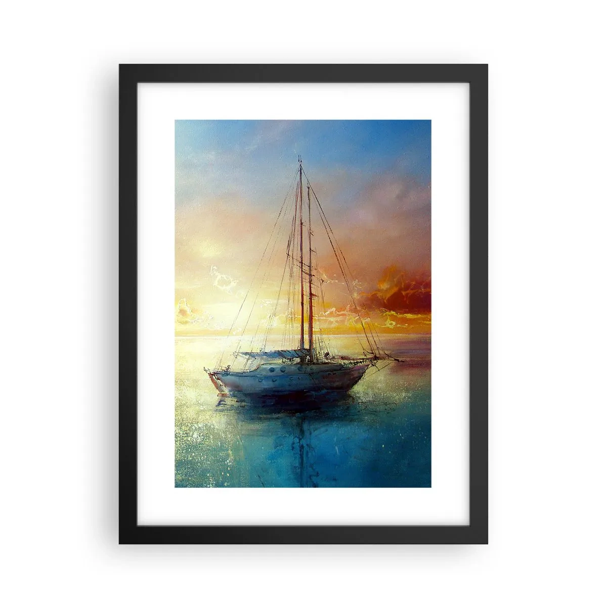 Plakat w czarnej ramie - W złotej zatoce - 30x40 cm