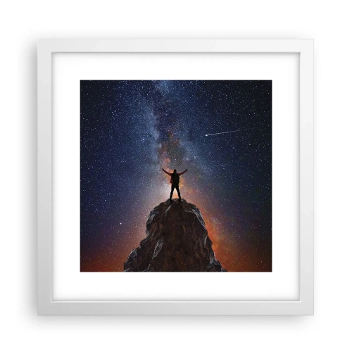 Plakat w białej ramie - Moc jest ze mną! - 30x30 cm