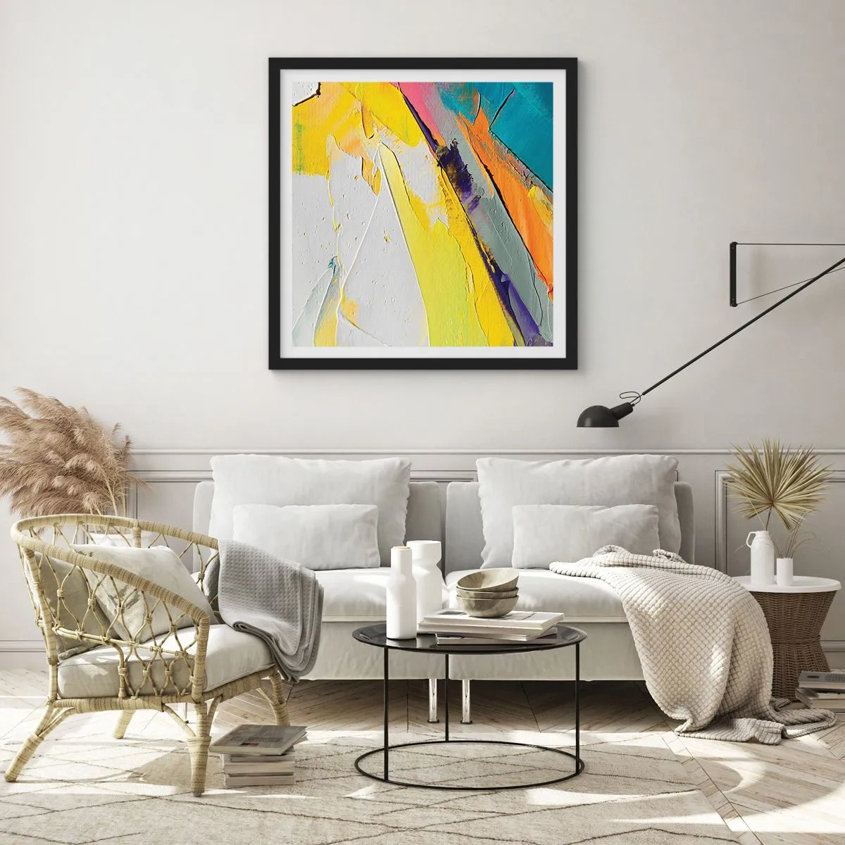 Plakat w czarnej ramie - Anatomia światła - 60x60 cm