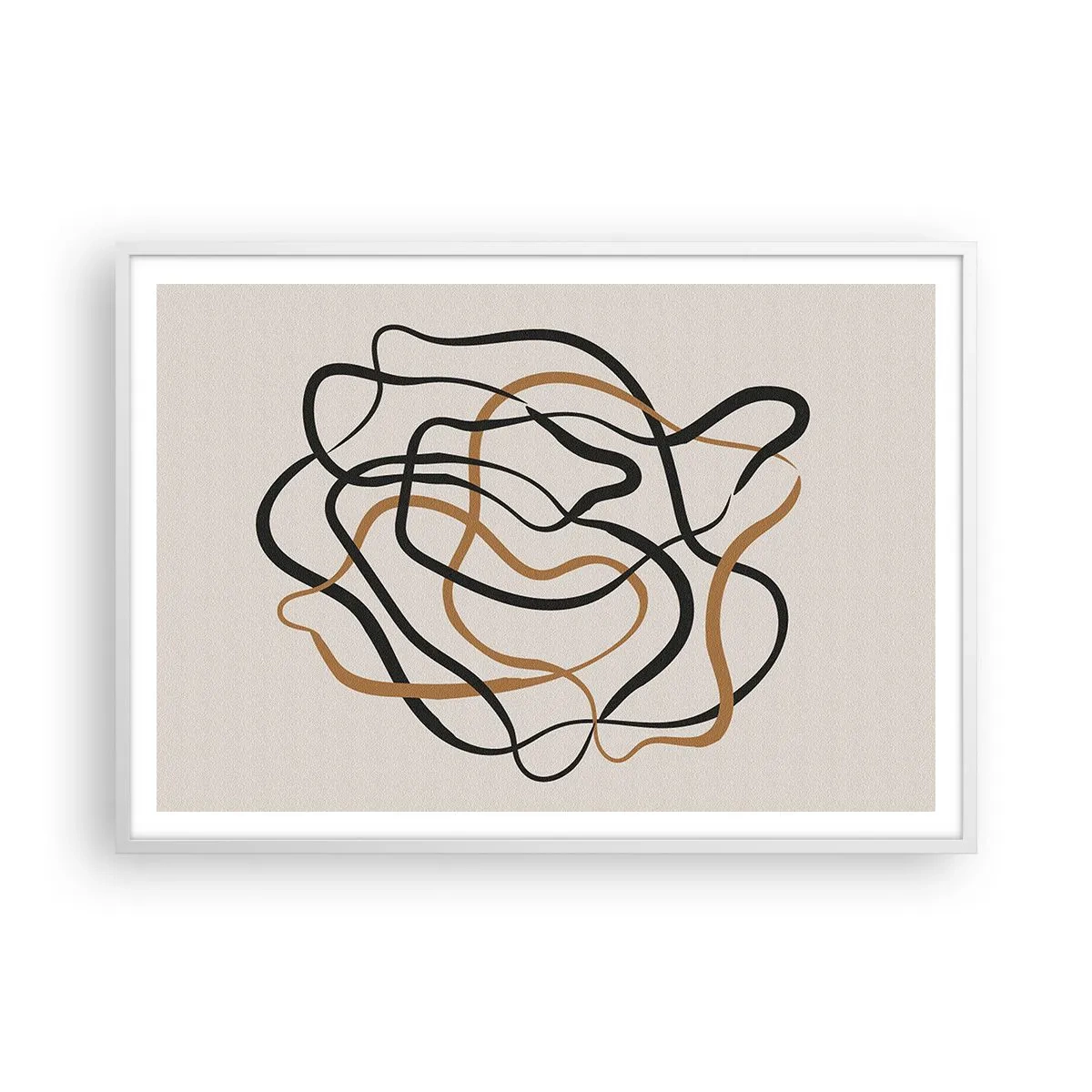 Plakat w białej ramie - Wszystko się pokręciło - 100x70 cm