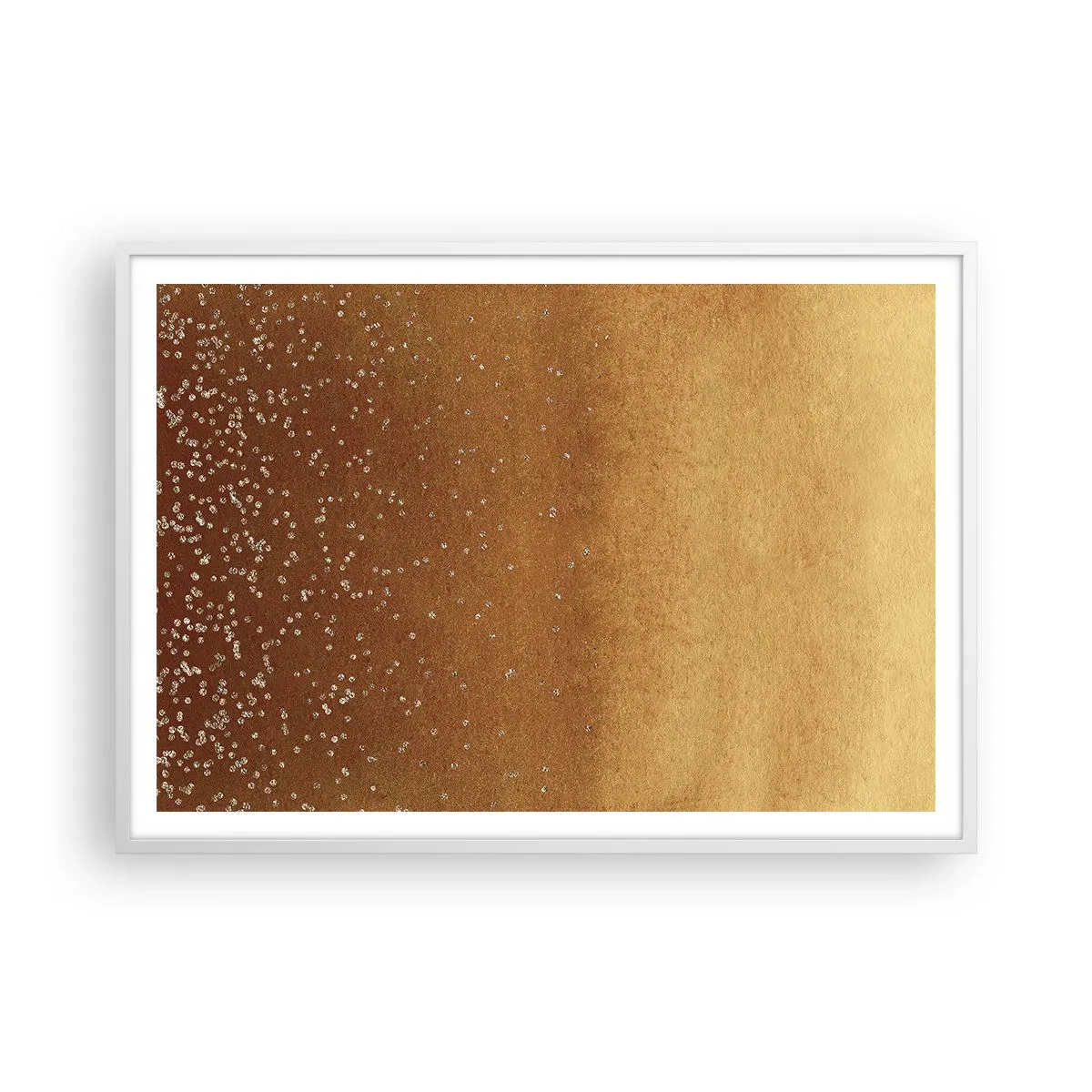 Plakat w białej ramie - Narodziny światła - 100x70 cm