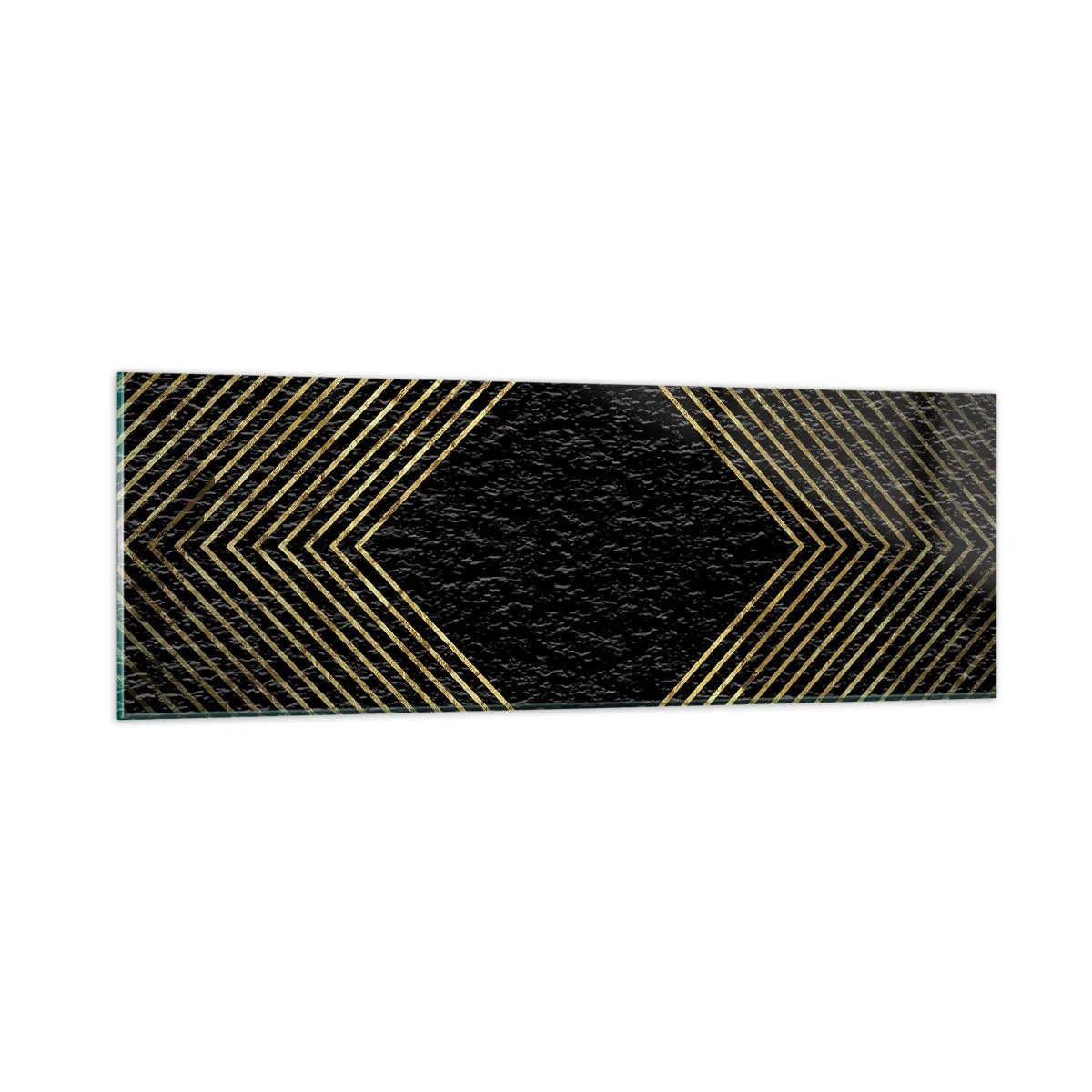 Obraz na szkle - Geometria w stylu glamour - 90x30 cm