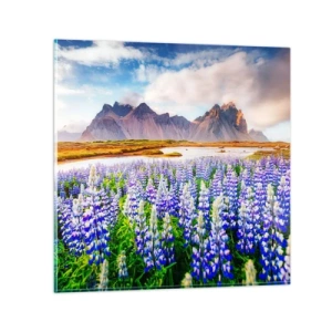 Obraz na szkle - Siła i surowość obok łagodności - 40x40 cm