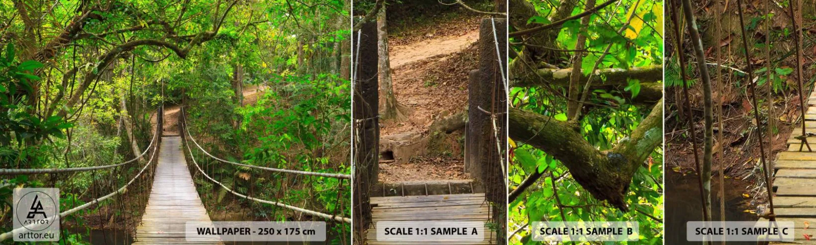 Fototapeta Próbka Standard Eco - Bo w ogrodzie rośnie pnącze - Krajobraz, Las, Natura - 100x30 cm