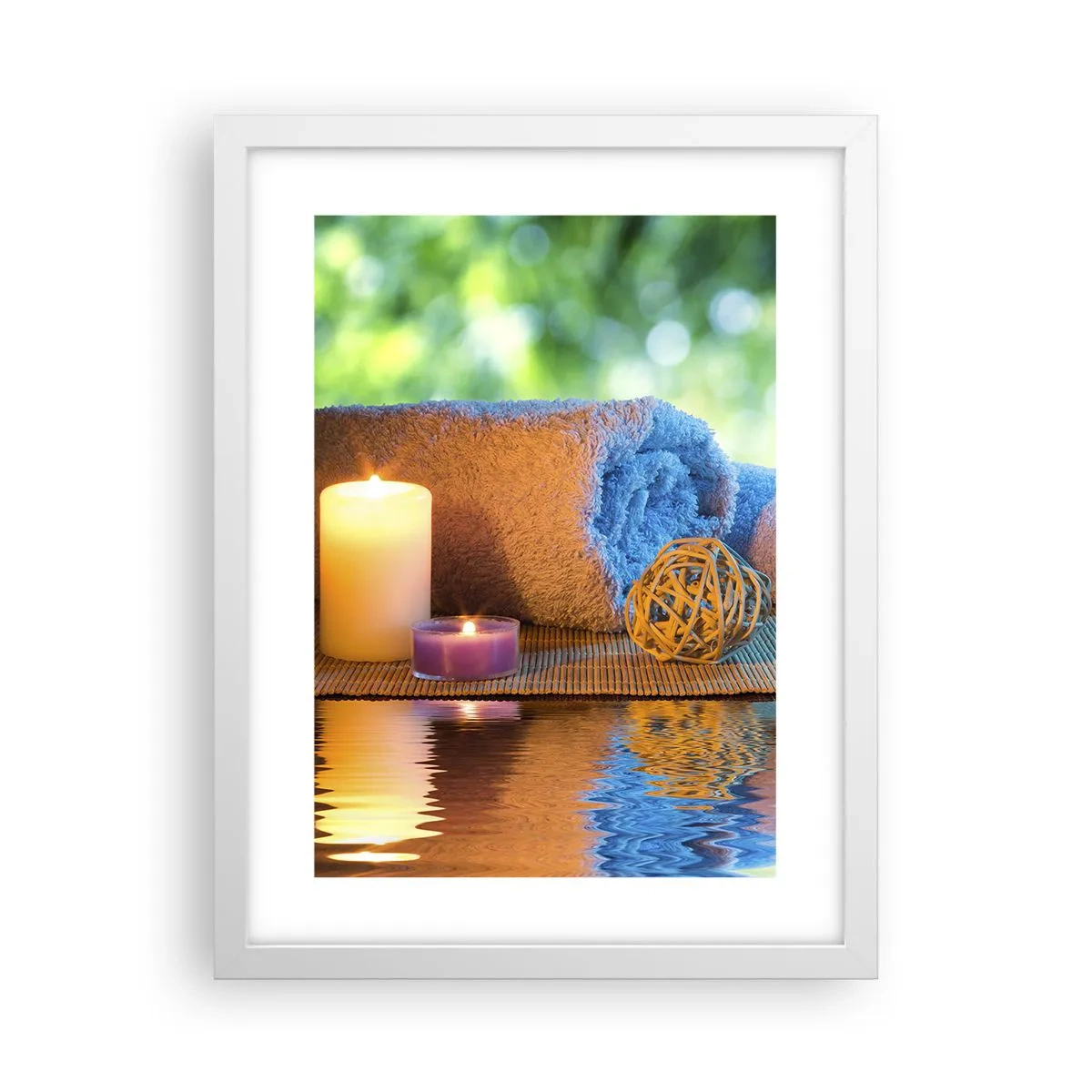 Plakat w białej ramie - Czas dla ciała - 30x40 cm