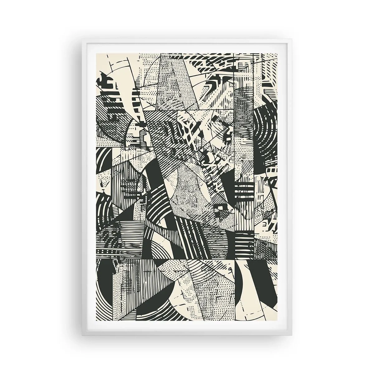 Plakat w białej ramie - Dynamika współczesności - 70x100 cm