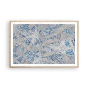 Plakat w ramie jasny dąb - W szaroniebieskim labiryncie - 91x61 cm