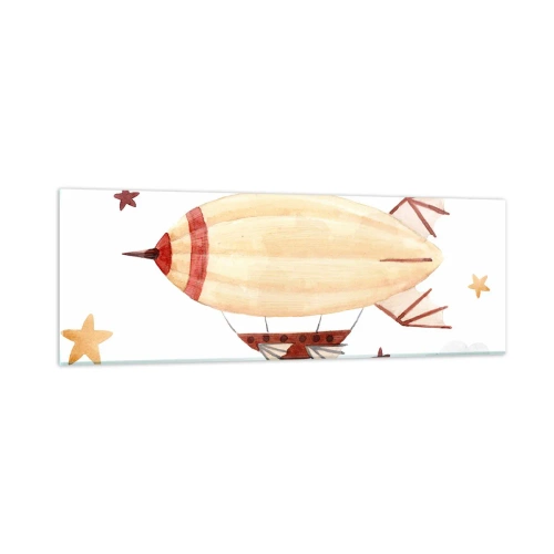 Obraz na szkle - Powietrzny statek - 90x30 cm