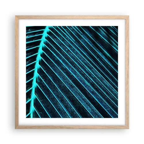 Plakat w ramie jasny dąb - Faktura zieleni - 50x50 cm