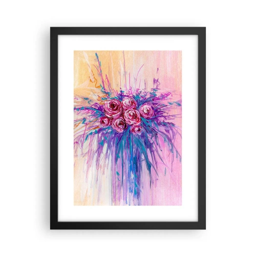 Plakat w czarnej ramie - Różana fontanna - 30x40 cm