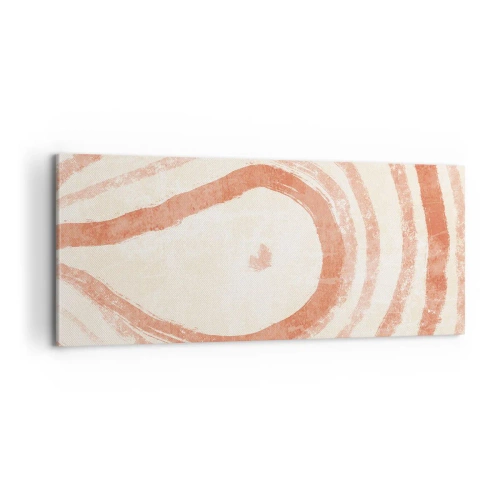 Obraz na płótnie - Koralowe kręgi – kompozycja - 100x40 cm