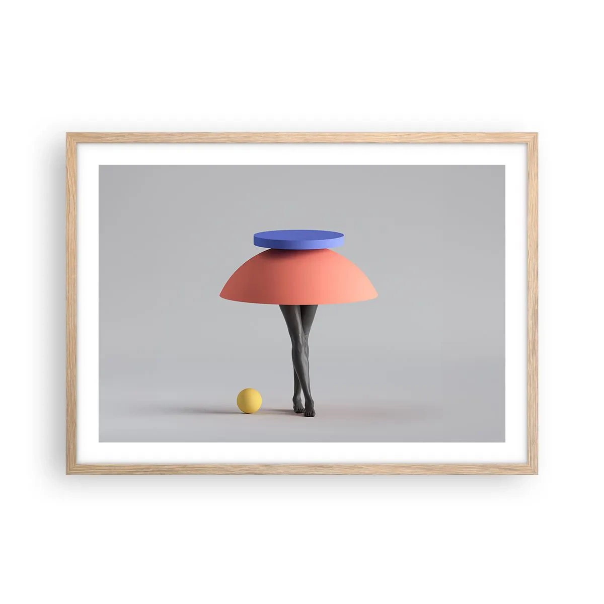 Plakat w ramie jasny dąb - Kompozycja surrealistyczna - 70x50 cm