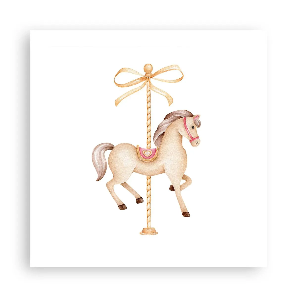 Plakat - Wdzięcznym kłusem - 50x50 cm