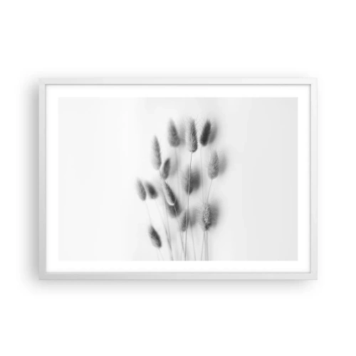 Plakat w białej ramie - Jej puszystość trawa - 70x50 cm